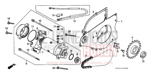 MOTEUR DE DEMARRAGE (1) CM125CF de 1985